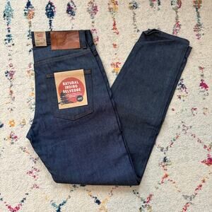 Naked & Famous Jeans Mens 30 Easy Guy Natural Indigo Selvedge Canada Tapered